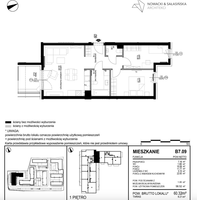 Mieszkanie Sprzedaż Pruszcz Gdański, pow. 61 m2 | zdjęcie 6 | szukajlokum.pl