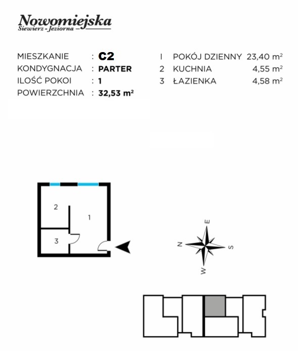 Mieszkanie Sprzedaż Siewierz Nowomiejska, pow. 33 m2 | zdjęcie 4 | szukajlokum.pl