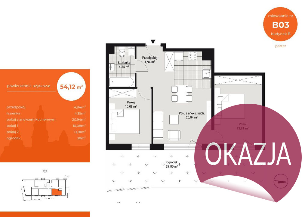 Mieszkanie Sprzedaż Katowice Koszutka, pow. 54 m2 | zdjęcie 2 | szukajlokum.pl