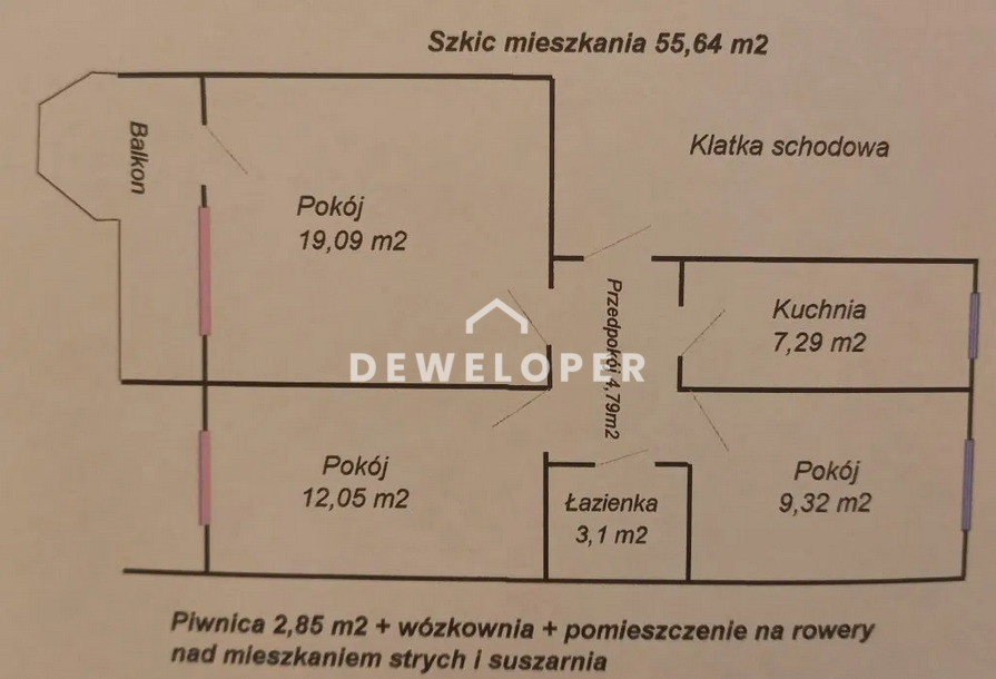 Mieszkanie Sprzedaż Ruda Śląska Kochłowice łowiecka, pow. 56 m2 | zdjęcie 6 | szukajlokum.pl