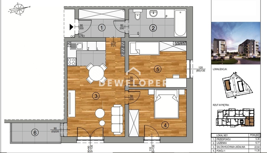 Mieszkanie Sprzedaż Sosnowiec Romana dmowskiego, pow. 57 m2 | zdjęcie 4 | szukajlokum.pl