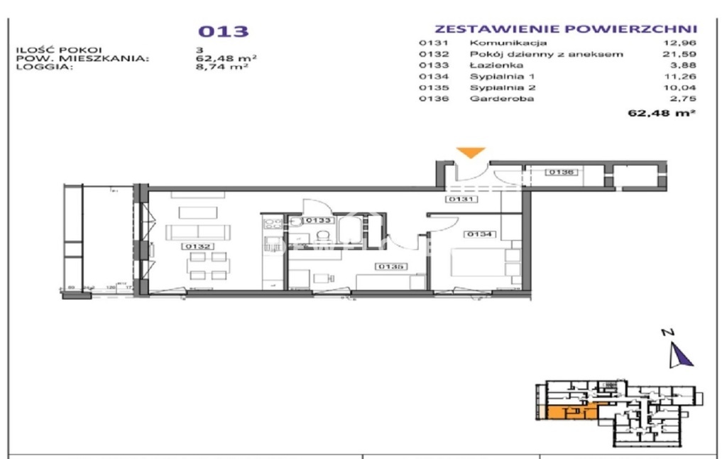 Mieszkanie Sprzedaż Katowice Bogucice, pow. 62 m2 | zdjęcie 3 | szukajlokum.pl
