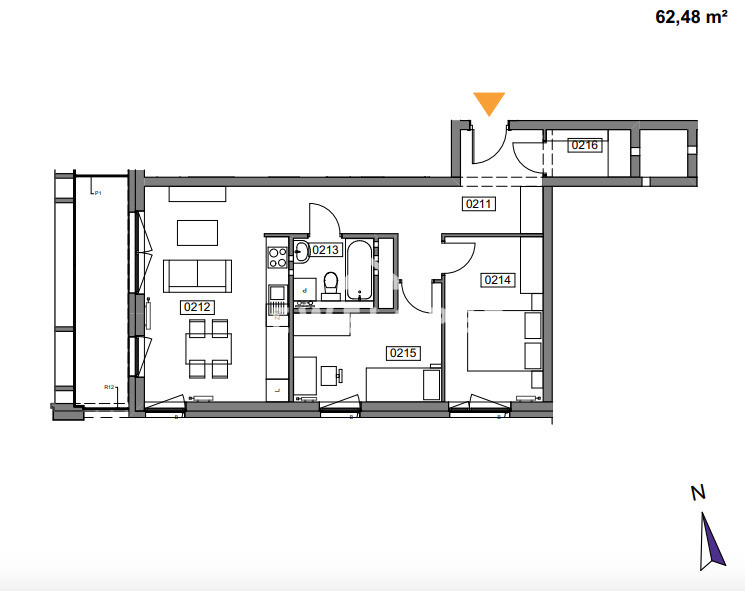 Mieszkanie Sprzedaż Katowice Bogucice Wiertnicza, pow. 62 m2 | zdjęcie 2 | szukajlokum.pl