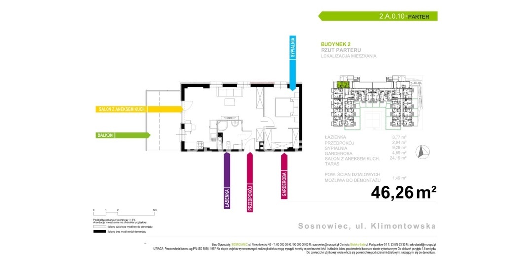 Mieszkanie Sprzedaż Sosnowiec Klimontów, pow. 46 m2 | zdjęcie 4 | szukajlokum.pl