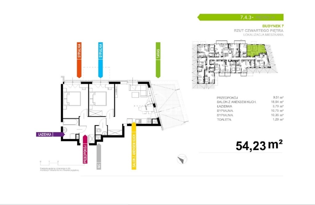 Mieszkanie Sprzedaż Gliwice, pow. 54 m2 | zdjęcie 3 | szukajlokum.pl