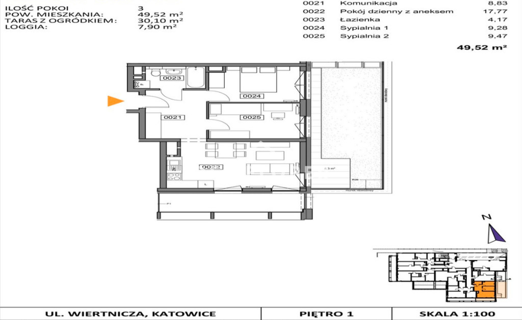 Mieszkanie Sprzedaż Katowice Bogucice Bohaterów monte cassino, pow. 50 m2 | zdjęcie 2 | szukajlokum.pl