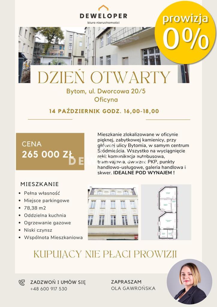 Mieszkanie Sprzedaż Bytom Centrum Dworcowa 20, pow. 78 m2 | zdjęcie 1 | szukajlokum.pl