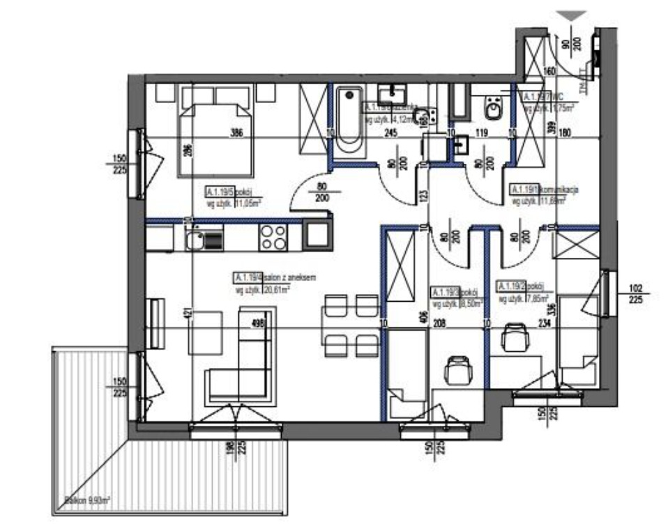 Mieszkanie Sprzedaż Gdańsk Stogi, pow. 65 m2 | zdjęcie 6 | szukajlokum.pl