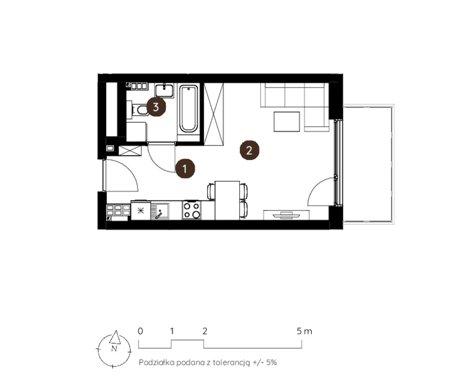 Mieszkanie Sprzedaż Katowice Koszutka Owocowa, pow. 27 m2 | zdjęcie 3 | szukajlokum.pl