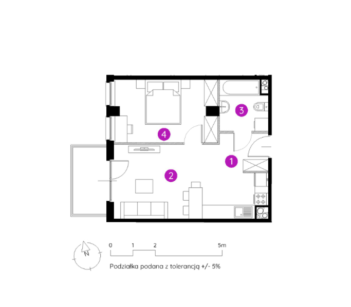 Mieszkanie Sprzedaż Sosnowiec Sielec, pow. 40 m2 | zdjęcie 5 | szukajlokum.pl