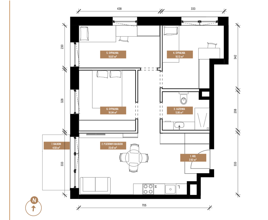 Mieszkanie Sprzedaż Katowice Os. paderewskiego Graniczna, pow. 62 m2 | zdjęcie 11 | szukajlokum.pl