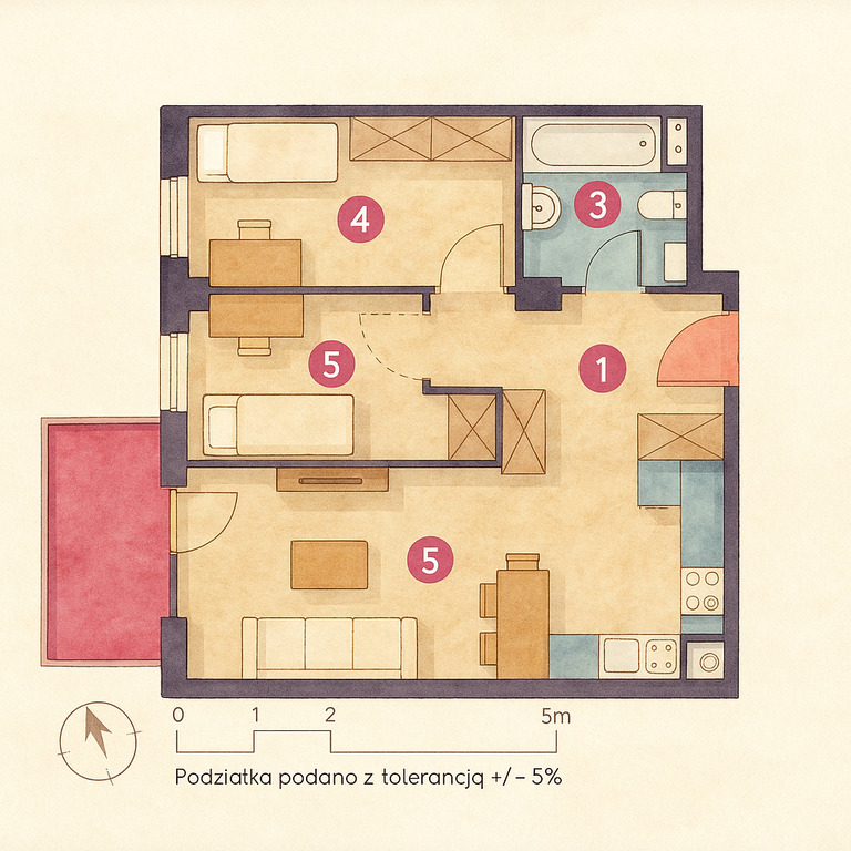Mieszkanie Sprzedaż Katowice Os. paderewskiego Graniczna, pow. 57 m2 | zdjęcie 6 | szukajlokum.pl