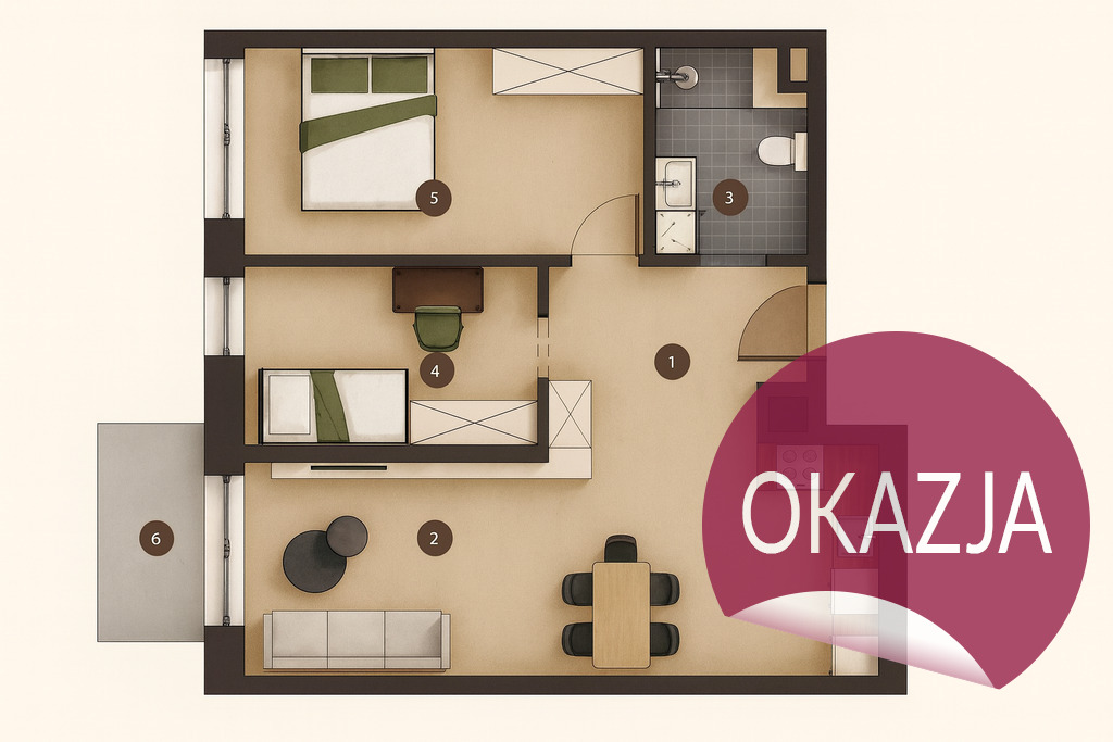 Mieszkanie Sprzedaż Katowice Os. paderewskiego Graniczna, pow. 58 m2 | zdjęcie 1 | szukajlokum.pl