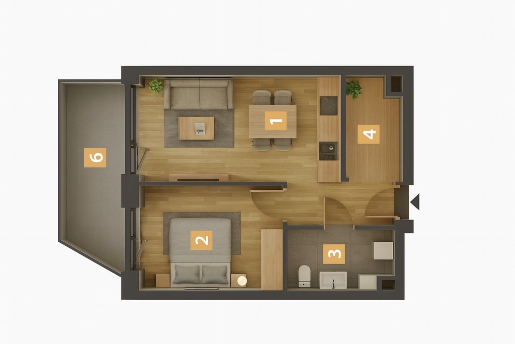 Mieszkanie Sprzedaż Sosnowiec Zagórze Braci mieroszewskich, pow. 41 m2 | zdjęcie 6 | szukajlokum.pl