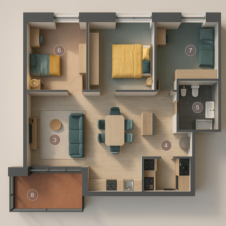 Mieszkanie Sprzedaż Katowice Os. paderewskiego Graniczna, pow. 82 m2 | zdjęcie 2 | szukajlokum.pl