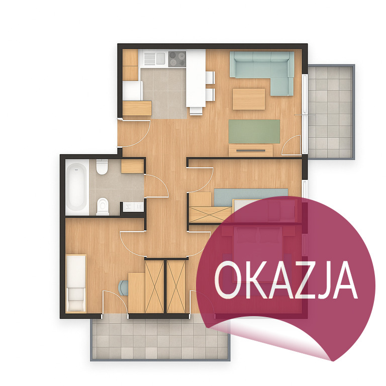 Mieszkanie Sprzedaż Siewierz, pow. 59 m2 | zdjęcie 8 | szukajlokum.pl