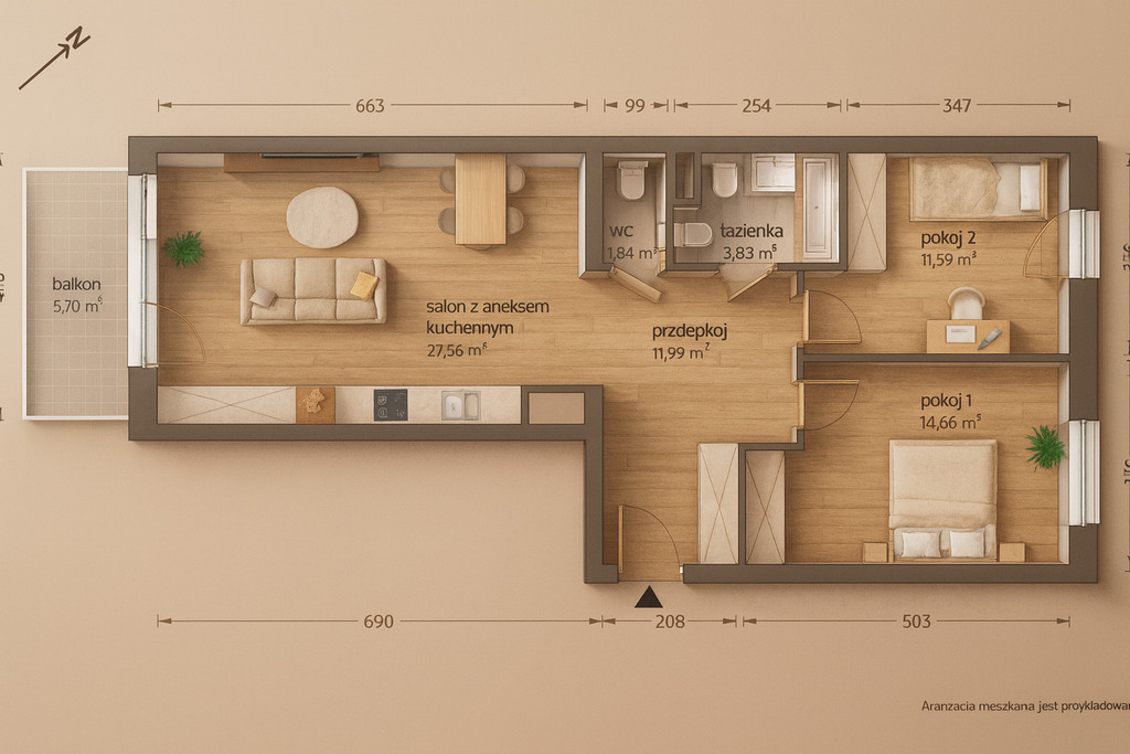 Mieszkanie Sprzedaż Katowice Brynów Meteorologów, pow. 72 m2 | zdjęcie 1 | szukajlokum.pl