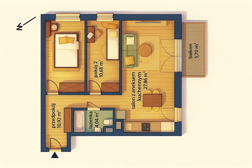 Mieszkanie Sprzedaż Katowice Brynów Meteorologów, pow. 67 m2 | zdjęcie 1 | szukajlokum.pl