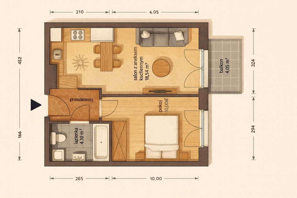 Mieszkanie Sprzedaż Katowice Brynów Meteorologów, pow. 37 m2 | zdjęcie 1 | szukajlokum.pl