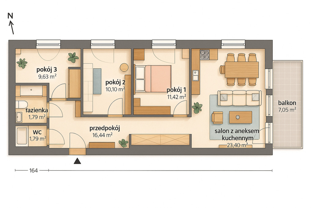 Mieszkanie Sprzedaż Katowice Brynów Meteorologów, pow. 78 m2 | zdjęcie 0 | szukajlokum.pl