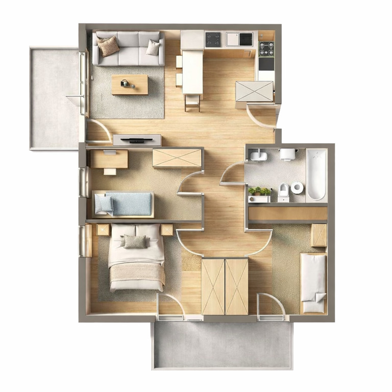 Mieszkanie Sprzedaż Siewierz, pow. 59 m2 | zdjęcie 2 | szukajlokum.pl