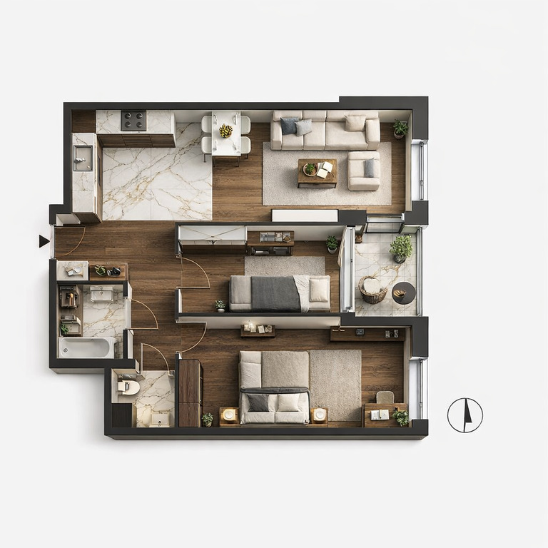 Mieszkanie Sprzedaż Katowice Koszutka Słoneczna, pow. 61 m2 | zdjęcie 1 | szukajlokum.pl