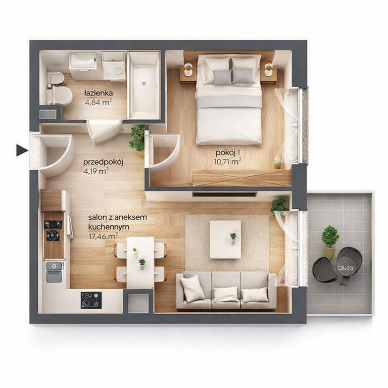 Mieszkanie Sprzedaż Katowice Brynów Meteorologów, pow. 37 m2 | zdjęcie 1 | szukajlokum.pl