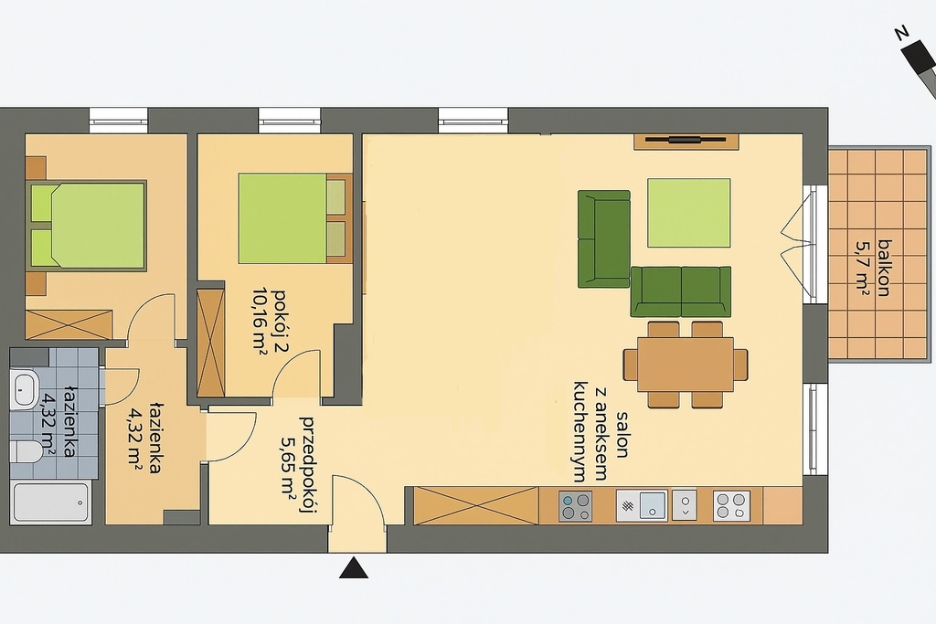 Mieszkanie Sprzedaż Katowice Brynów Meteorologów, pow. 75 m2 | zdjęcie 7 | szukajlokum.pl