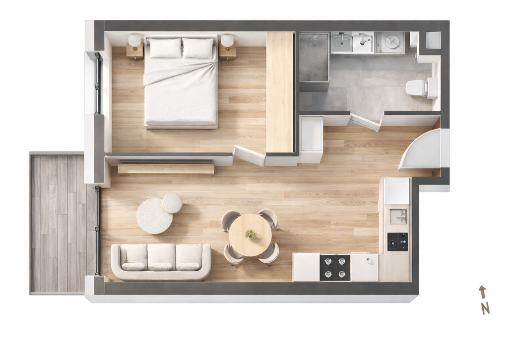 Mieszkanie Sprzedaż Katowice Os. paderewskiego Graniczna, pow. 39 m2 | zdjęcie 5 | szukajlokum.pl