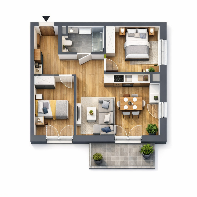Mieszkanie Sprzedaż Katowice Brynów Meteorologów, pow. 57 m2 | zdjęcie 1 | szukajlokum.pl