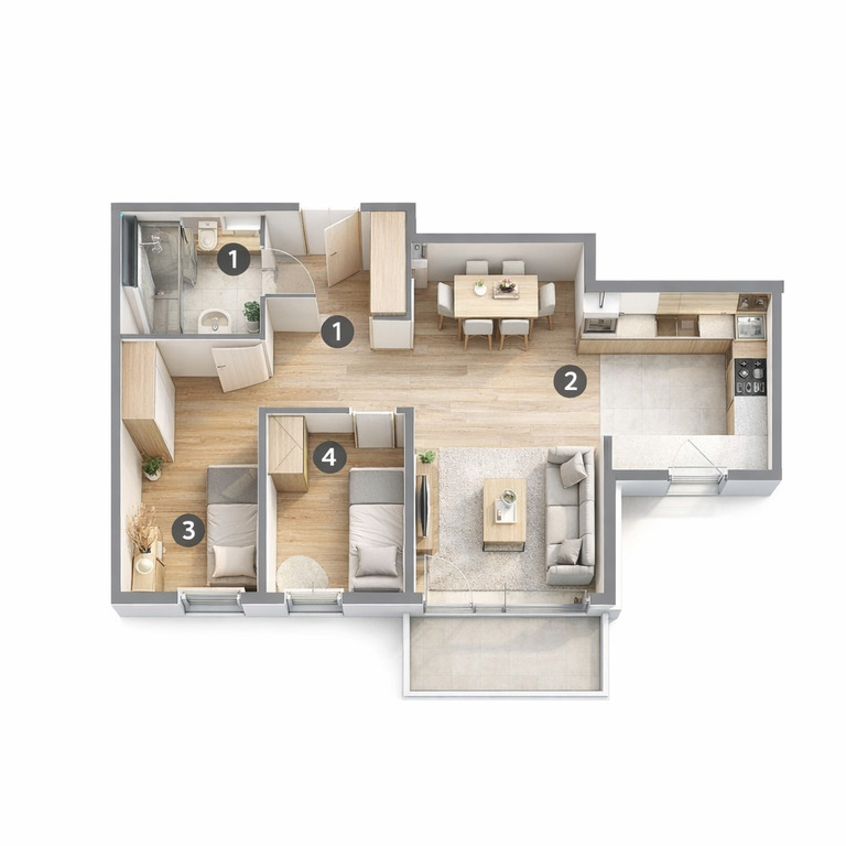 Mieszkanie Sprzedaż Siewierz, pow. 52 m2 | zdjęcie 1 | szukajlokum.pl