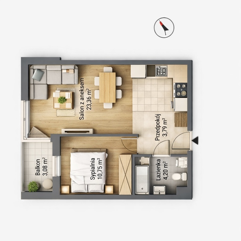 Mieszkanie Sprzedaż Będzin, pow. 42 m2 | zdjęcie 1 | szukajlokum.pl