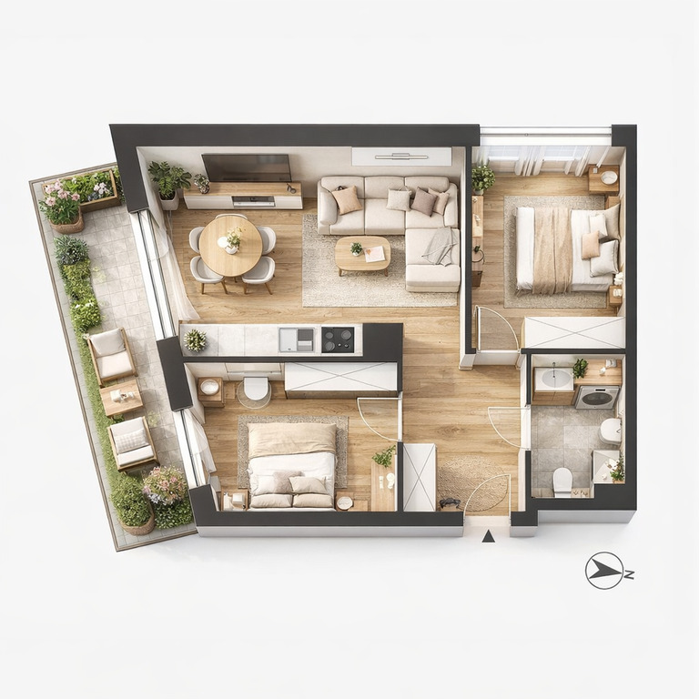 Mieszkanie Sprzedaż Katowice Koszutka, pow. 56 m2 | zdjęcie 1 | szukajlokum.pl