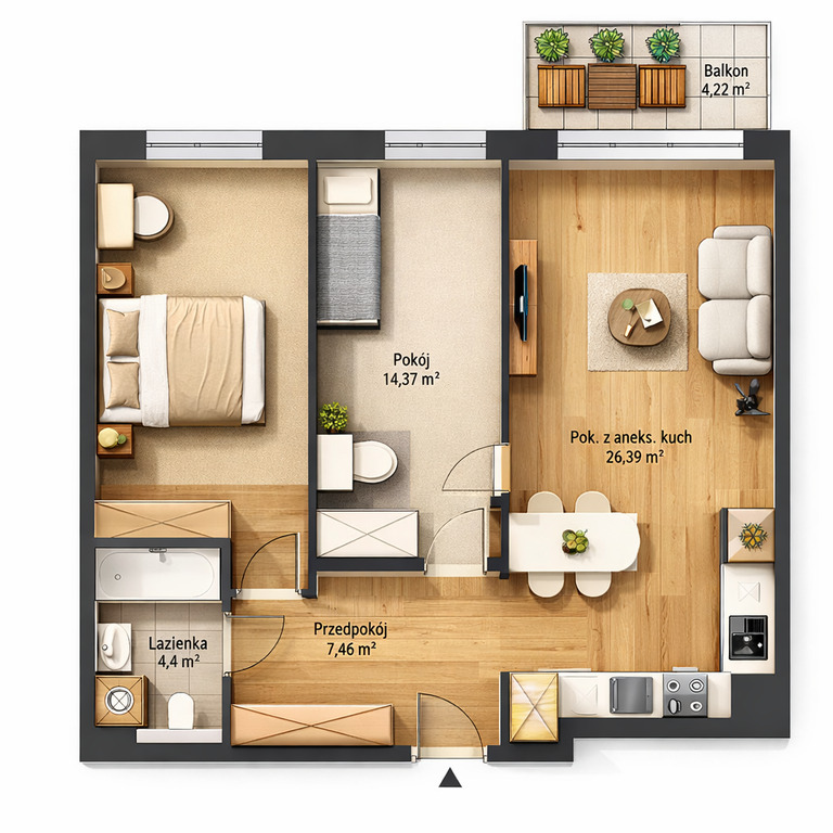 Mieszkanie Sprzedaż Katowice Józefowiec, pow. 68 m2 | zdjęcie 9 | szukajlokum.pl